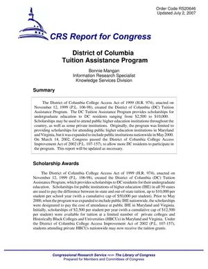 District of Columbia Tuition Assistance Program