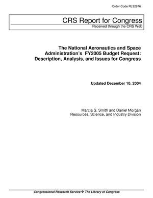 The National Aeronautics and Space Administration’s FY2005 Budget Request: Description, Analysis, and Issues for Congress