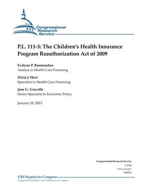 P.L. 111-3: The Children’s Health Insurance Program Reauthorization Act of 2009