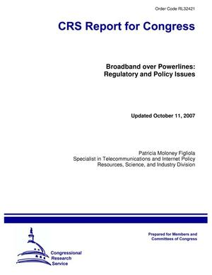 Broadband over Powerlines: Regulatory and Policy Issues