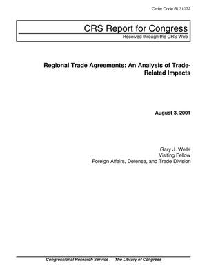 Regional Trade Agreements: An Analysis of TradeRelated Impacts
