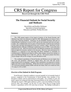 The Financial Outlook for Social Security and Medicare
