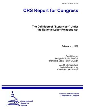 The Definition of "Supervisor" Under the National Labor Relations Act