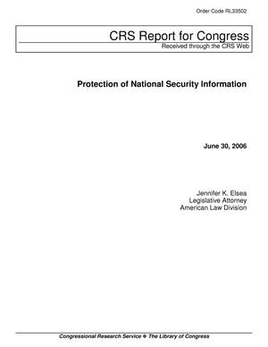 Protection of National Security Information