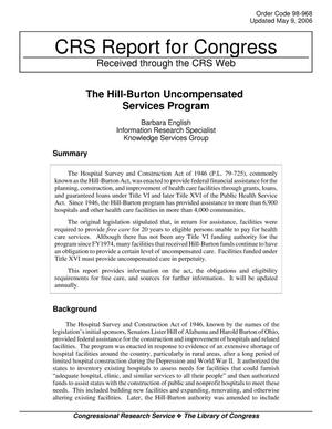 The Hill-Burton Uncompensated Services Program