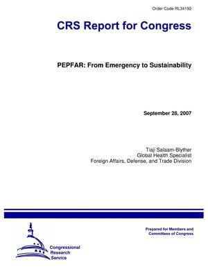 PEPFAR: From Emergency to Sustainability