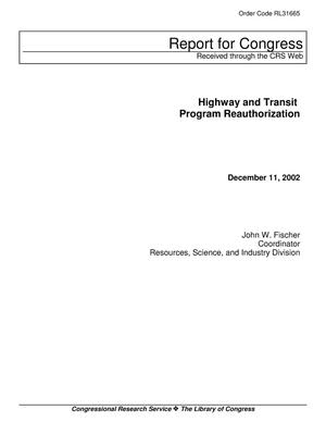 Highway and Transit Program Reauthorization