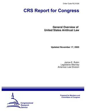 General Overview of United States Antitrust Law