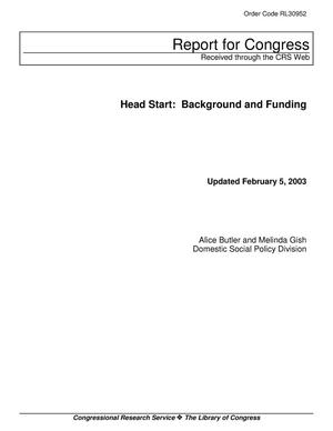 Head Start: Background and Funding