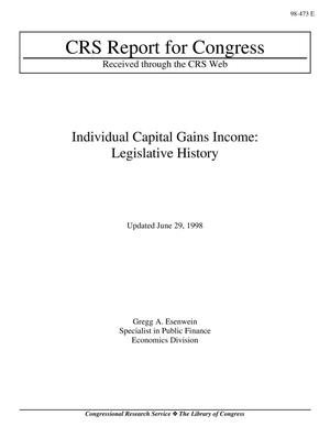 Individual Capital Gains Income: Legislative History