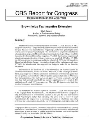 Brownfields Tax Incentive Extension