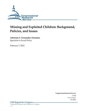 Missing and Exploited Children: Background, Policies, and Issues
