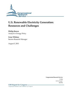 U.S. Renewable Electricity Generation: Resources and Challenges