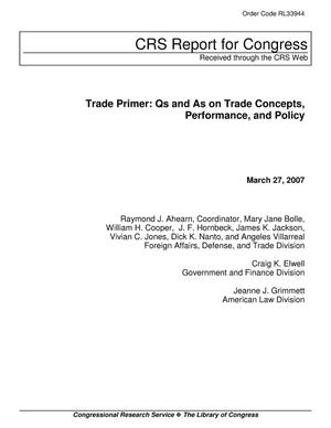 Primary view of object titled 'Trade Primer: Qs and As on Trade Concepts, Performance, and Policy'.