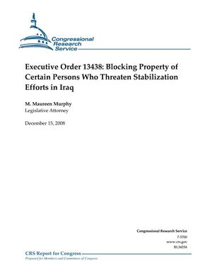 Executive Order 13438: Blocking Property of Certain Persons Who Threaten Stabilization Efforts in Iraq