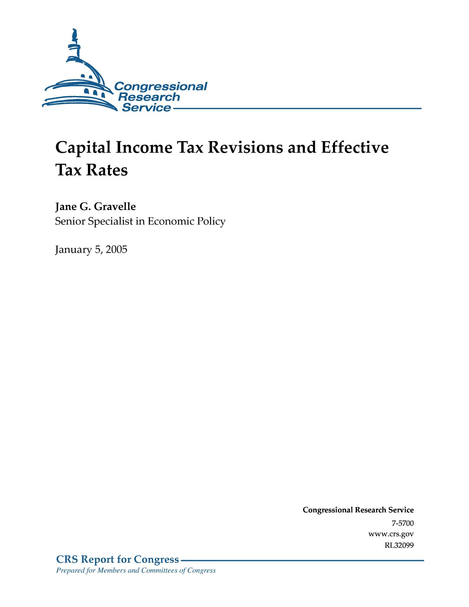 Capital Income Tax Revisions and Effective Tax Rates
                                                
                                                    [Sequence #]: 1 of 18
                                                