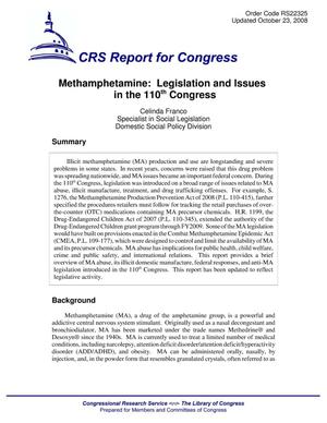 Methamphetamine: Legislation and Issues in the 110th Congress