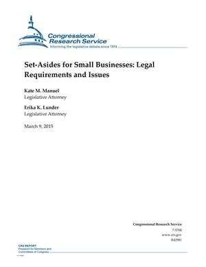 Set-Asides for Small Businesses: Legal Requirements and Issues