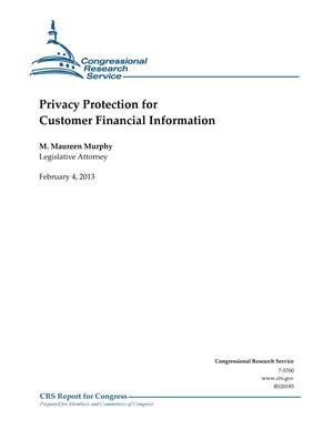 Privacy Protection for Customer Financial Information