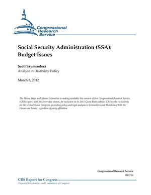Social Security Administration (SSA): Budget Issues