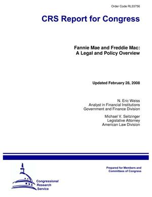 Fannie Mae and Freddie Mac: A Legal and Policy Overview