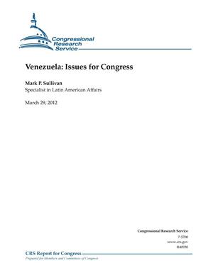 Venezuela: Issues for Congress