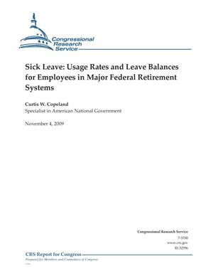 Sick Leave: Usage Rates and Leave Balances for Employees in Major Federal Retirement Systems