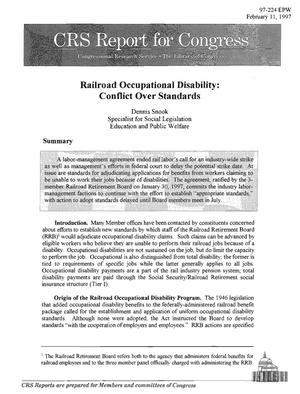 Railroad Occupational Disability: Conflict Over Standards