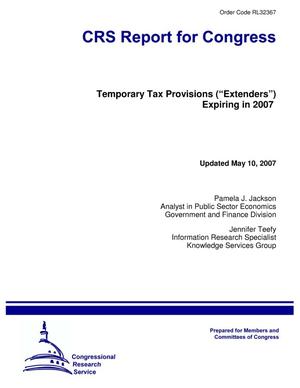 Temporary Tax Provisions (“Extenders”) Expiring in 2007