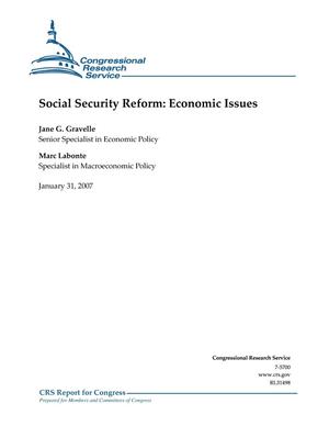 Social Security Reform: Economic Issues