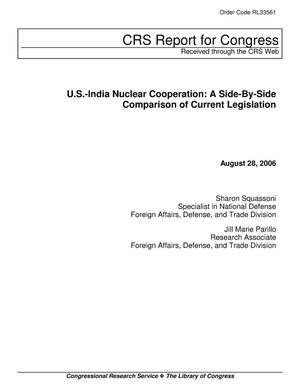 U.S.-India Nuclear Cooperation: A Side-By-Side Comparison of Current Legislation