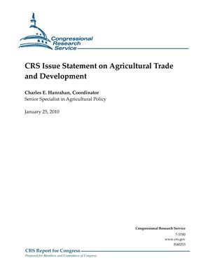 CRS Issue Statement on Agricultural Trade and Development