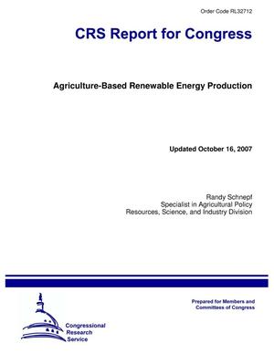 Agriculture-Based Renewable Energy Production