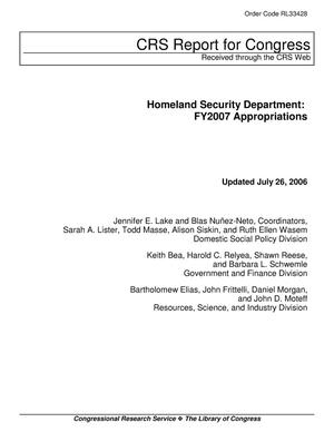 Homeland Security Department: FY2007 Appropriations