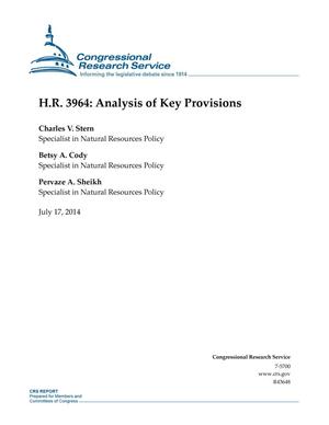 H.R. 3964: Analysis of Key Provisions