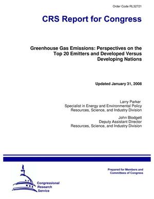 Greenhouse Gas Emissions: Perspectives on the Top 20 Emitters and Developed Versus Developing Nations
