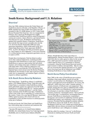 South Korea: Background and U.S. Relations