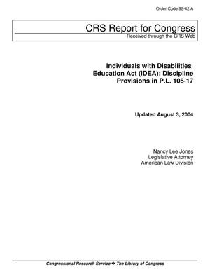 Individuals with Disabilities Education Act (IDEA): Discipline Provisions in P.L. 105-17