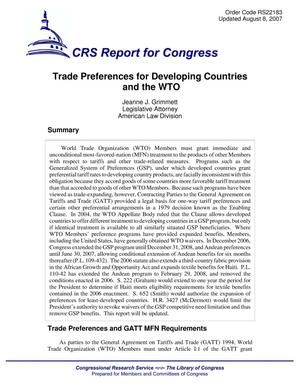 Trade Preferences for Developing Countries and the WTO