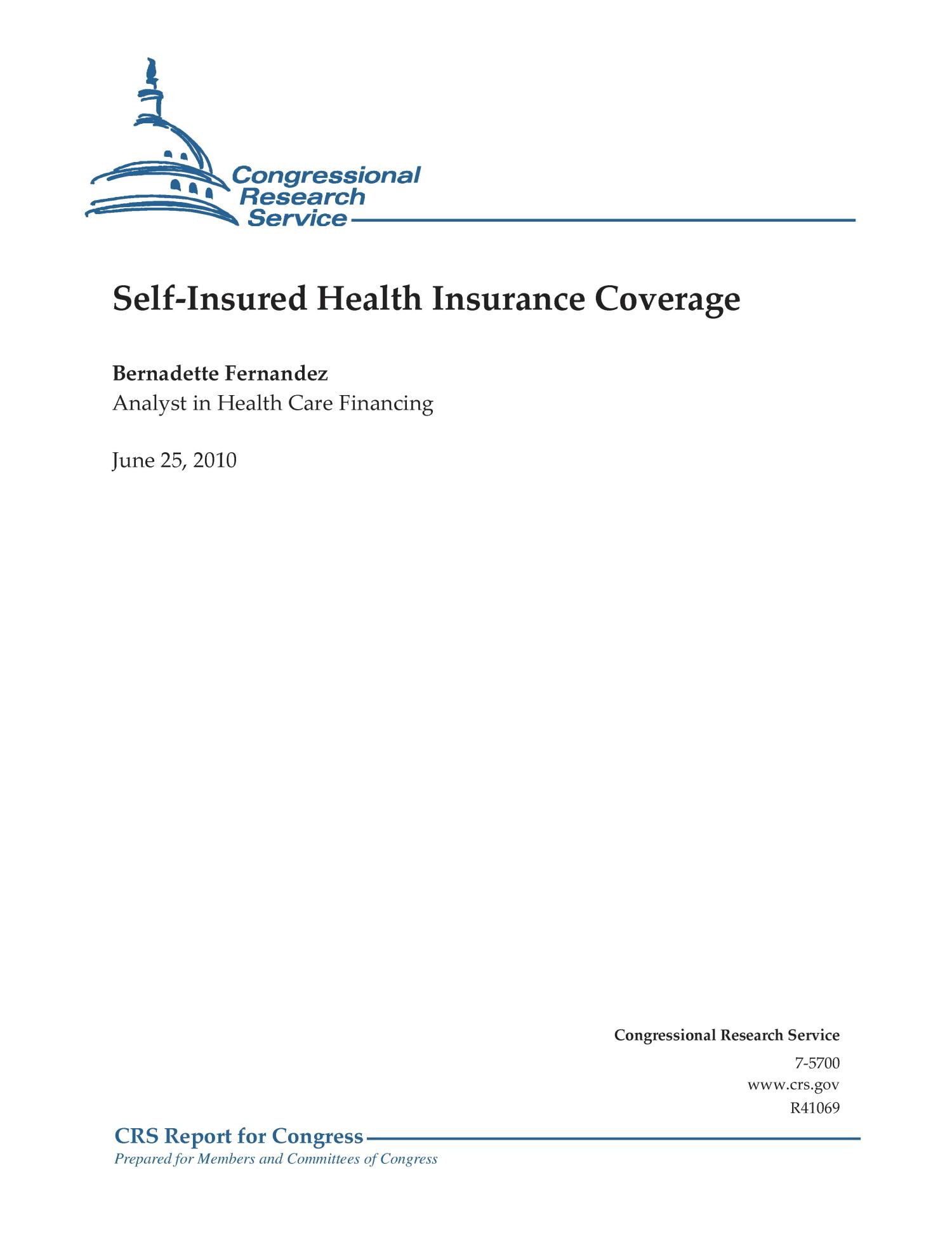 Self Insured Health Insurance Coverage Unt Digital Library