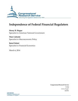 Independence of Federal Financial Regulators