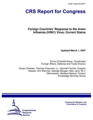 Foreign Countries’ Response to the Avian Influenza (H5N1) Virus: Current Status
