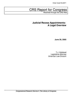 Judicial Recess Appointments: A Legal Overview