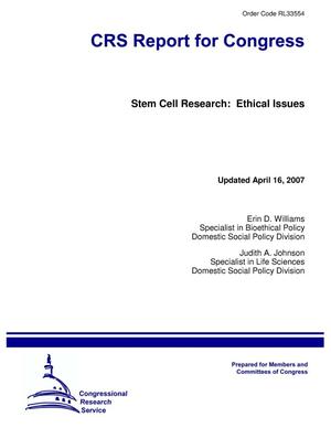 Stem Cell Research: Ethical Issues