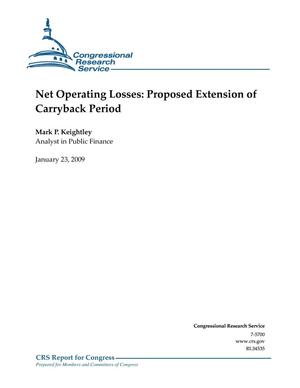 Net Operating Losses: Proposed Extension of Carryback Period