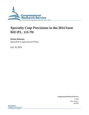Specialty Crop Provisions in the 2014 Farm Bill (P.L. 113-79)