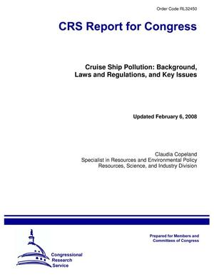 Cruise Ship Pollution: Background, Laws and Regulations, and Key Issues