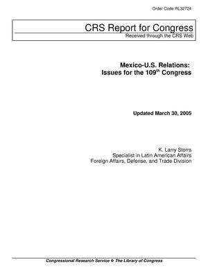 Mexico-U.S. Relations: Issues for the 109th Congress