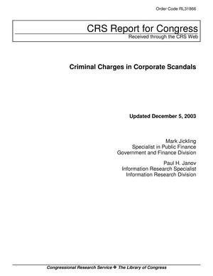 Criminal Charges in Corporate Scandals