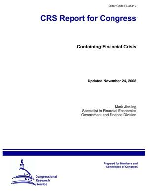 Containing Financial Crisis